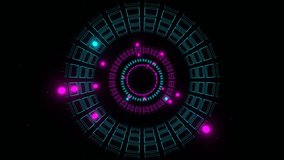 Pink and Cyan Strobe in Neon Square Elements Tunnel Background VJ Loop in 4K - Powered by Shutterstock - Get 15% off with code: PIKWIZARD15
