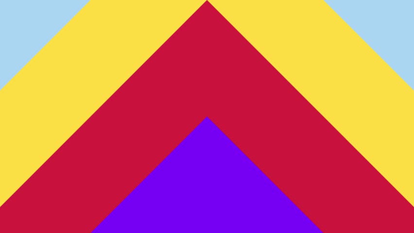 A seamless looping animation of bold, colorful chevron arrows pulsing upward in vibrant retro hues