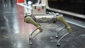 Four-legged walking robot, Four-Legged Robot dog, robot cheetah, robodog - mechanical device with AI  - Powered by Shutterstock - Get 15% off with code: PIKWIZARD15