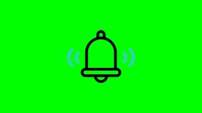 notification bell icon animation on green screen background, - Powered by Shutterstock - Get 15% off with code: PIKWIZARD15