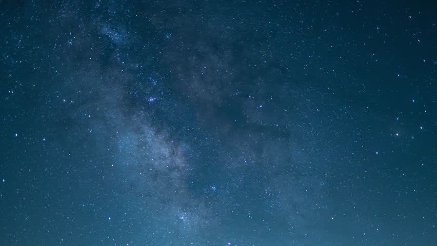 Perseid Meteor Shower and Milky Way Galaxy 50mm Southeast Sky Above Canyon Blue Time Lapse