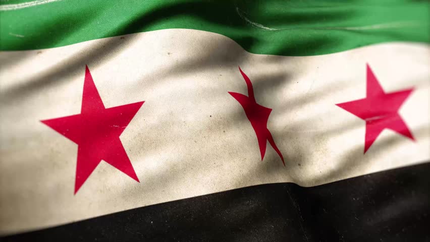 syrian opposition Custom Flag Old Texture Background