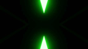 Green fluorescent triangles generating mesmerizing psychedelic motion, emerging and vanishing across dark geometric landscape with hypnotic visual dynamics - Powered by Shutterstock - Get 15% off with code: PIKWIZARD15