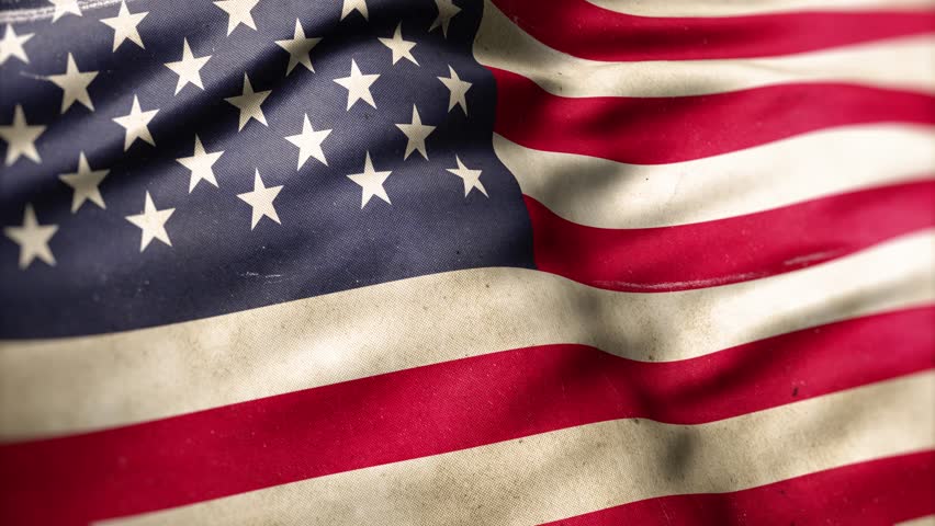United States Custom Flag Old Texture Background