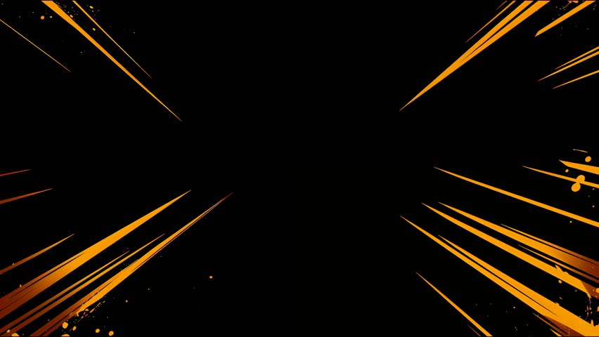 Anime-inspired visual effects with a looping cartoon style. 2D animation combined with abstract light beams and futuristic overlays