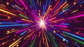 Anime-inspired visual effects with a looping cartoon style. 2D animation combined with abstract light beams and futuristic overlays - Powered by Shutterstock - Get 15% off with code: PIKWIZARD15