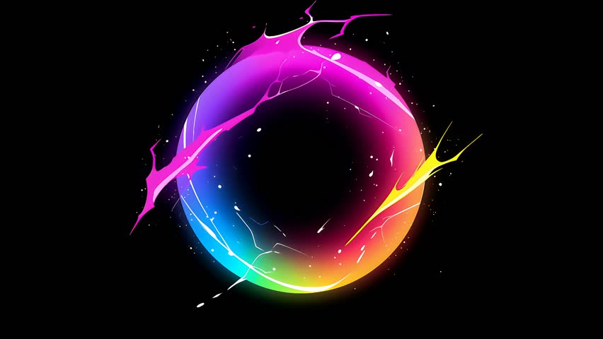 Stylized cartoon loop with anime vibes. Flashy 2D effects, comic visuals, and abstract elements suitable for VJ sets and sci-fi edits
