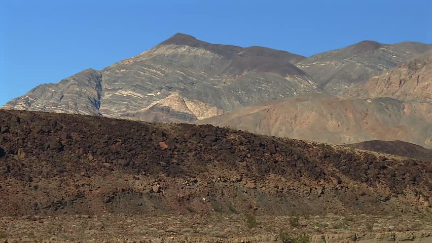 Nature Vistas Of Death Valley National Park In Southeastern California, USA. Aerial Wide Shot