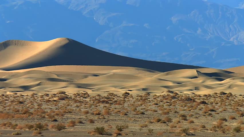 Sand Dunes In Death Valley National Park In California and Nevada, United States. - wide shot