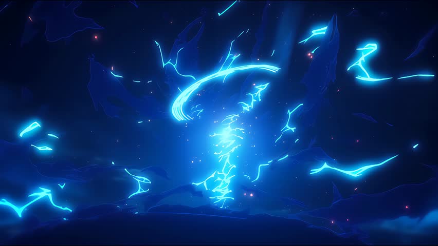 Looping anime-style cartoon VFX with bold colors and 2D animation. Comic-inspired visual effects perfect for motion graphics and digital art