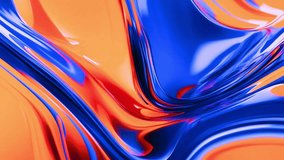 Abstract Blue Orange Swirling Liquid Shiny Glossy Fluid Vibrant Dynamic Energy Motion Design Texture Background Wallpaper Art - Powered by Shutterstock - Get 15% off with code: PIKWIZARD15