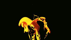 Abstract Orange Liquid Splash Dynamic Motion Black Background Fluid Art Design - Powered by Shutterstock - Get 15% off with code: PIKWIZARD15