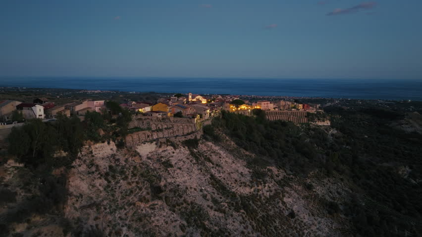 Ardore Superiore Ancient Medieval Italian Hamlet In Calabria Region, Aerial