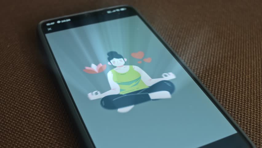 Woman in a yoga pose, Meditative Self Love, presentation