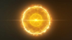 Fiery orange electric ring sphere with glowing center and dynamic plasma filaments radiating energy - Powered by Shutterstock - Get 15% off with code: PIKWIZARD15