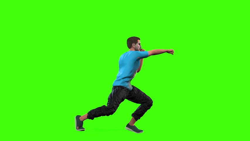 4k boy printed Indian flag, punch attack loop animation with a cycle view on green screen boxing concept, 3D character of a man fist hand fighting, right fist ready to fight on chroma key