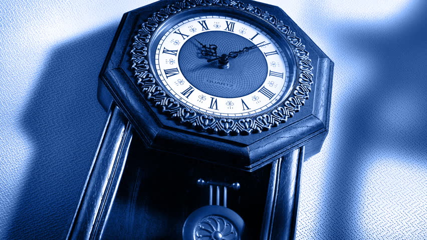 Lightning Flashes And Monster Shapes On Wall Clock
