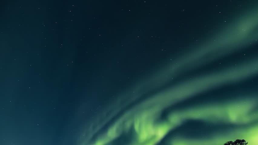 Aurora Borealis, Aurora Lights, Northern Lights on the Arctic sky, Alaska 4k