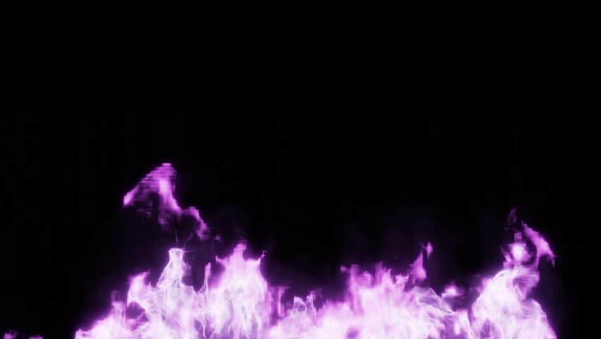 3d rendering of purple fire effect animation on dark background