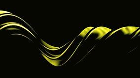 Abstract Yellow Swirling Waves Dark Background Elegant Design Modern Art Graphic Luxurious Fluid Motion Shiny Texture Smooth Curves Dynamic Flowing Lines - Powered by Shutterstock - Get 15% off with code: PIKWIZARD15
