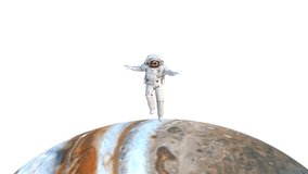 astronaut floating on gas giant. 3d and computer rendering animation video with 4k resolution. - Powered by Shutterstock - Get 15% off with code: PIKWIZARD15