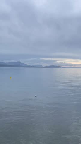 Beautiful view of Lake Geneva in Switzerland.	