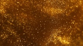 Gold particles floating background, Liquid gold, golden abstract backdrop. Golden abstract backdrop. Beautiful metallic yellow texture, swirls. Metallic paint close-up. Art Wallpaper waves surface.  - Powered by Shutterstock - Get 15% off with code: PIKWIZARD15