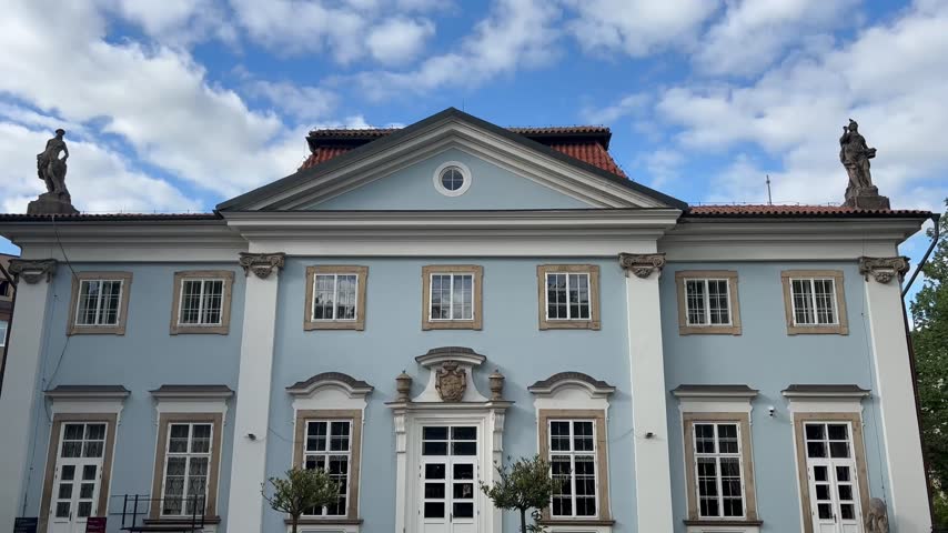 blue charming baroque mansion of the count
