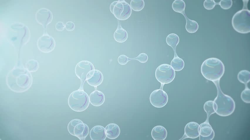 Abstract background bubble design. science cosmetic technology. concept skin care cosmetics solution. 3d rendering. loopable 3d animation