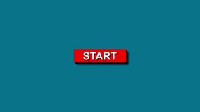 start button animation in retro style. CYAN background. red start button icon shine on cyan background. use for business success, or development apps games  - Powered by Shutterstock - Get 15% off with code: PIKWIZARD15