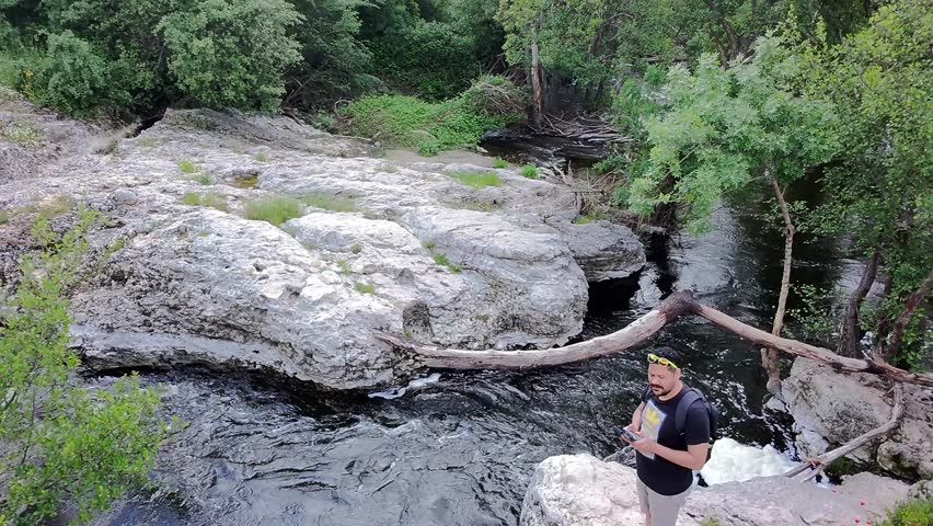 Mountain River and Waterfall, Watercourse, Torrent