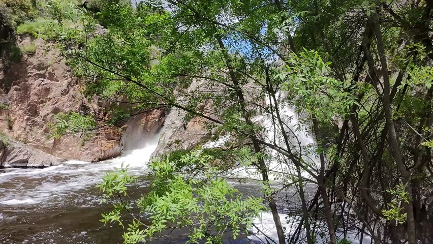 Mountain River and Waterfall, Watercourse, Torrent