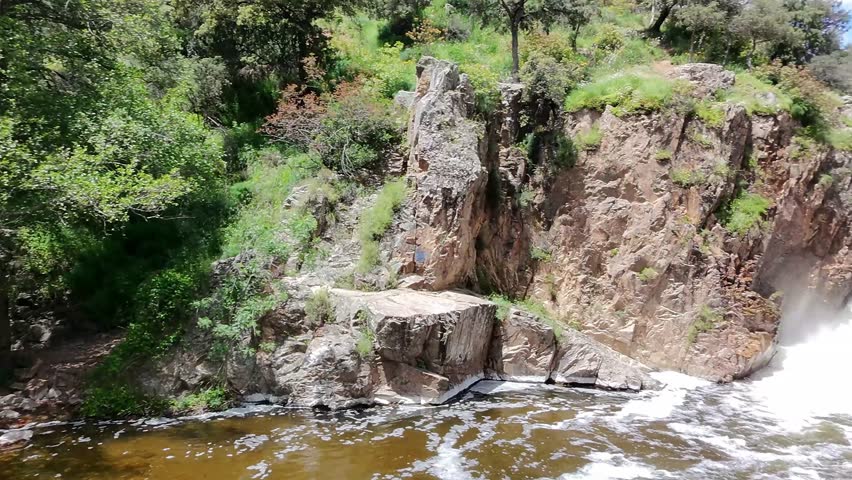 Mountain River and Waterfall, Watercourse, Torrent