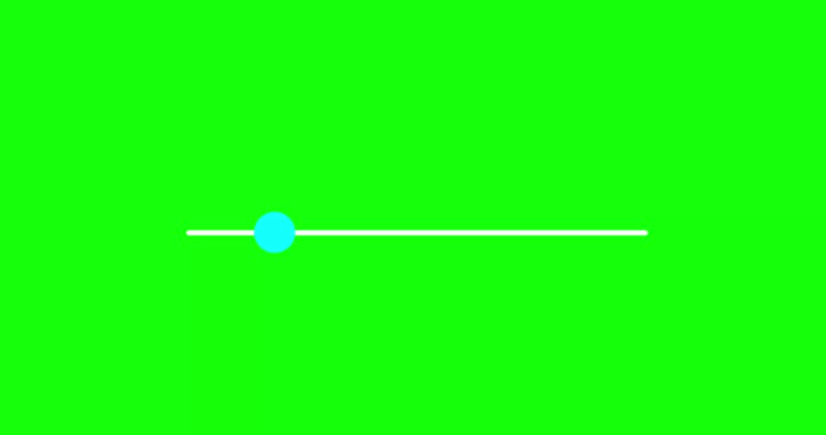 Single cartoon blue white color circle slider greenbox loop. Scrollbars slide switch elements for motion graphic design preset background in business education explainer video with people or geometry.