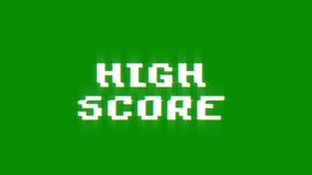high score text looped animation with glitch effect on green black background. Glitch title video game screen. high scores - Powered by Shutterstock - Get 15% off with code: PIKWIZARD15