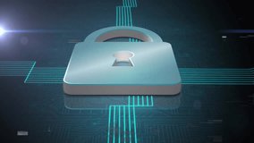 Neon-blue paths driving glowing lines into padlock keyhole, it pulsing visualizing digital security. Cybersecurity, encryption, digital protection, technology, futuristic, security system, innovation - Powered by Shutterstock - Get 15% off with code: PIKWIZARD15