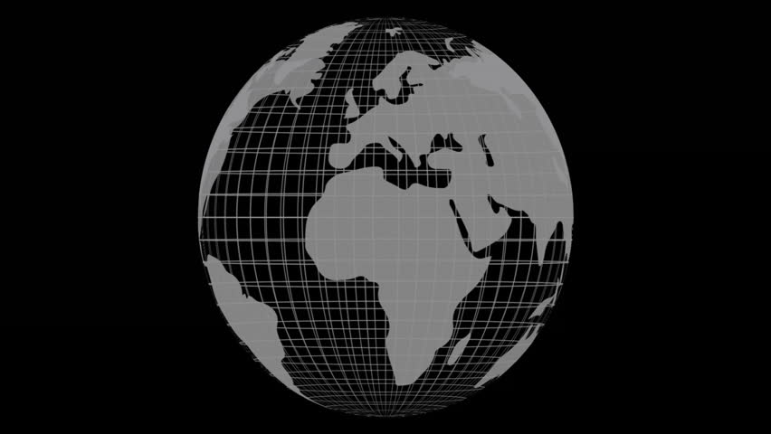 Upon animation rotating 3D grid globe with pulsing monitor-shield icon showcasing digital security. Technology, cybersecurity, innovation, holographic, digital, futuristic, data