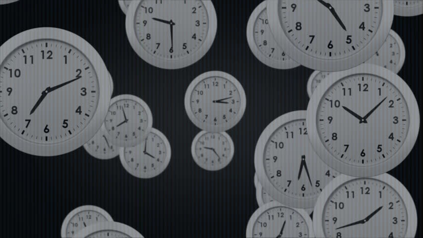 Starting white analog clocks drifting and rotating as green binary code cascading showing time flow. Abstract, technology, motion, futuristic, digital, virtual, pattern - Powered by Shutterstock - Get 15% off with code: PIKWIZARD15