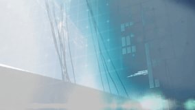 Sunlight entering window causing hologram data panels emerging behind dreamcatcher swinging in view. Futuristic, technology, interface, digital, minimalistic, innovation, ambient - Powered by Shutterstock - Get 15% off with code: PIKWIZARD15