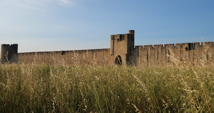 The southside ramparts, Aigues Mortes, Gard department, France