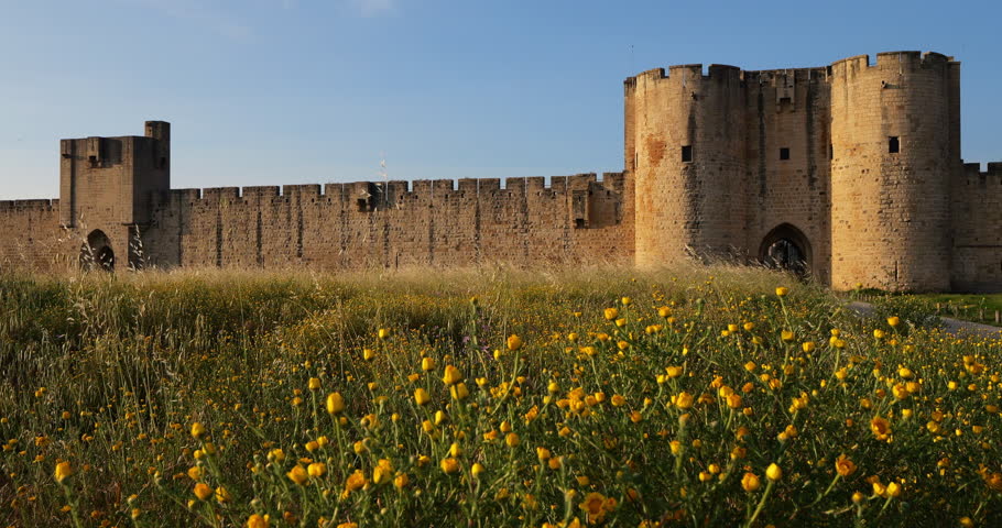 The southside ramparts, Aigues Mortes, Gard department, France