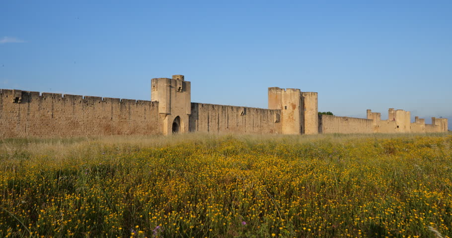 The southside ramparts, Aigues Mortes, Gard department, France