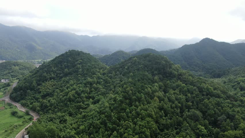aerial view of Longmen old town in Hangzhou city Zhejiang province China