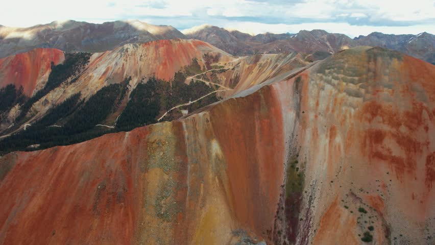Red Mountain Peaks, Colorado USA, Aerial View of Scenic Landscape of San Juan Mountains Colorado USA