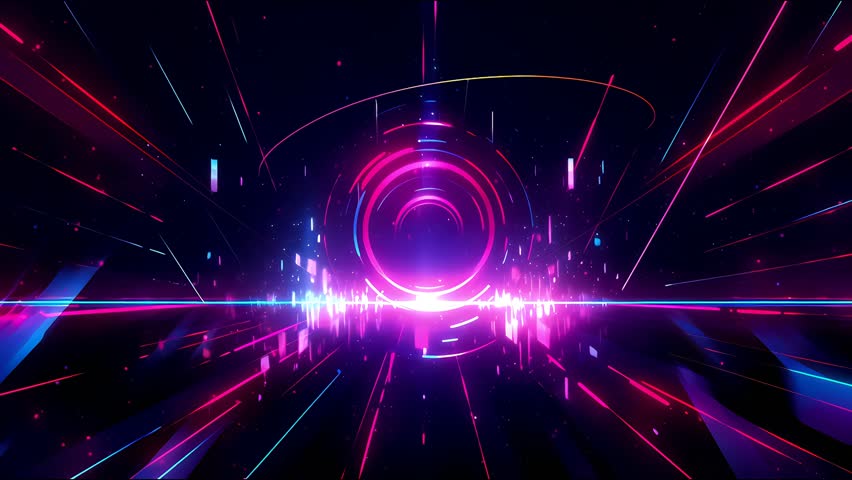 Dynamic VFX loop in comic and anime style. Seamless 2D animation with glow, particles, and neon magic perfect for cyberpunk aesthetics.
