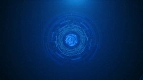 Digital fingerprint scanning. digital processing of fingerprints neon Glowing technology fingerprint a black background. surveillance security scanning programs fingerprint biometrics cyber futuristic - Powered by Shutterstock - Get 15% off with code: PIKWIZARD15