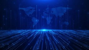 Global earth map digital world breaking news Studio Background cyber security cloud data network data. metaverse innovation future meta tech, internet connection, Ai big data artificial intelligence - Powered by Shutterstock - Get 15% off with code: PIKWIZARD15