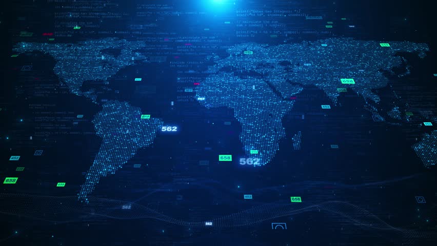 Global financial market trade stock market crypto currency concept digital indicators, world map abstract background. forex, index, bitcoin, Numbers Graphs. abstract finance trade statistics 3D 4K - Powered by Shutterstock - Get 15% off with code: PIKWIZARD15