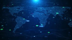 Global financial market trade stock market crypto currency concept digital indicators, world map abstract background. forex, index, bitcoin, Numbers Graphs. abstract finance trade statistics 3D 4K - Powered by Shutterstock - Get 15% off with code: PIKWIZARD15