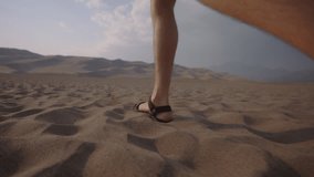 Exploring the desert terrain with comfortable walking sandals for sandy adventures - Powered by Shutterstock - Get 15% off with code: PIKWIZARD15